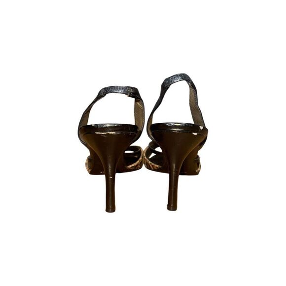 Nine West Leopard Print Strappy Open Toe Pumps women's Size 9.5 Good Condition - Picture 10 of 11